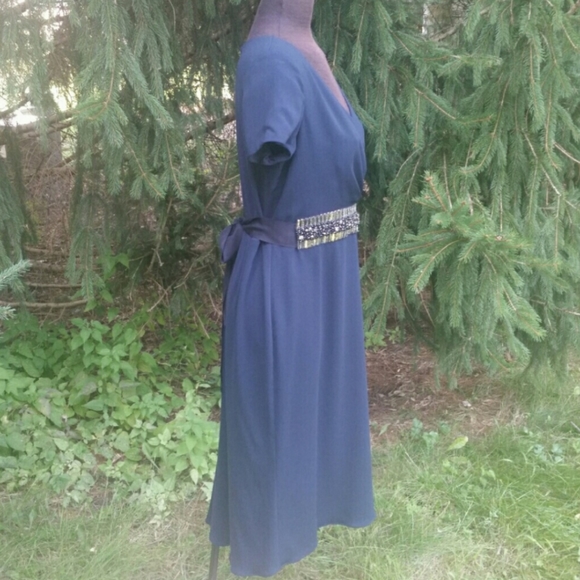 Navy blue Badgley Mischka dress - Picture 4 of 6